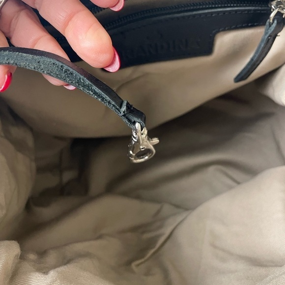 BRANDINA The Original Canvas & Leather Top Handle Crossbody Bucket Bag Tote - Picture 9 of 16